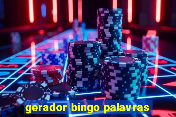 gerador bingo palavras